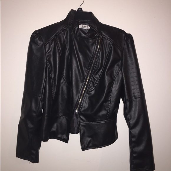 Black Hanyagediao leather jacket - Picture 3 of 3